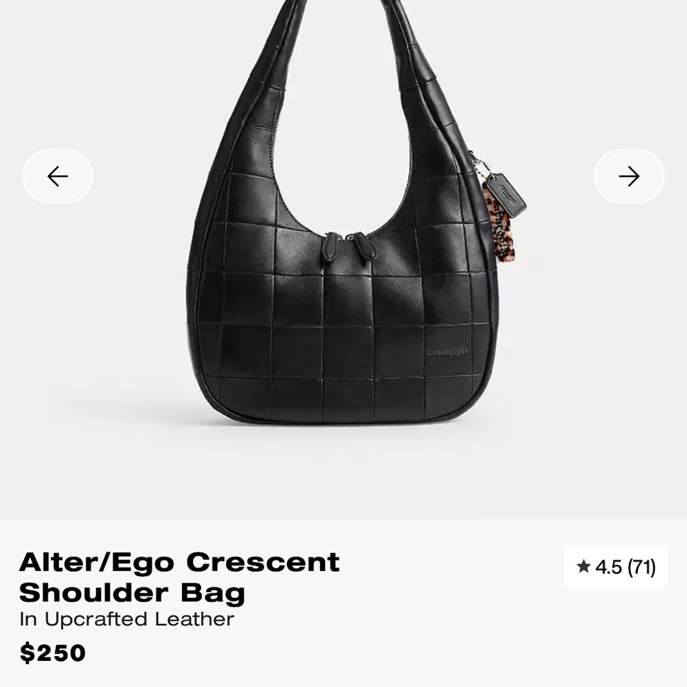 Coach Leather Alter/Ego Crescent Shoulder Bag - Picture 6 of 9